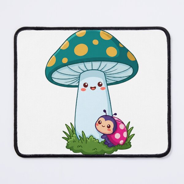 Item preview, Cute Ladybug and Mushroom Friendship Illustration designed and sold by WrenAndWhimsy.