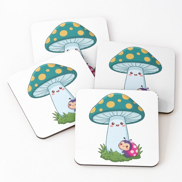 Item preview, Cute Ladybug and Mushroom Friendship Illustration designed and sold by WrenAndWhimsy.