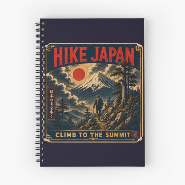 Item preview, Hike Japan Climb to the Summit Vintage Japanese Mountain Poster Sticker T-Shirt Art designed and sold by Locker39.