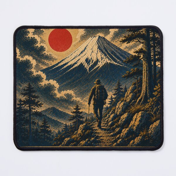 Item preview, Hike Japan Climb to the Summit Vintage Japanese Mountain Poster Sticker T-Shirt Art designed and sold by Locker39.