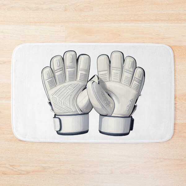 Item preview, White Soccer Goalkeeper Gloves Illustration designed and sold by Gallery-yuuna .