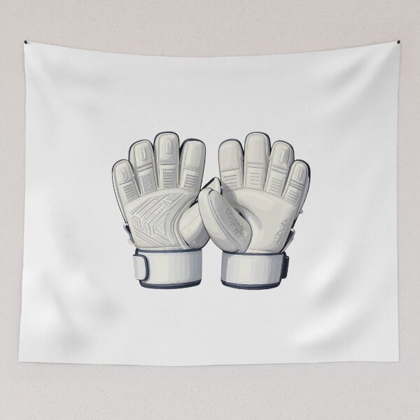 Item preview, Ilustración de guantes blancos de portero de fútbol designed and sold by Gallery-yuuna .
