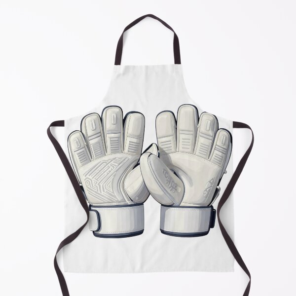 Item preview, White Soccer Goalkeeper Gloves Illustration designed and sold by Gallery-yuuna .