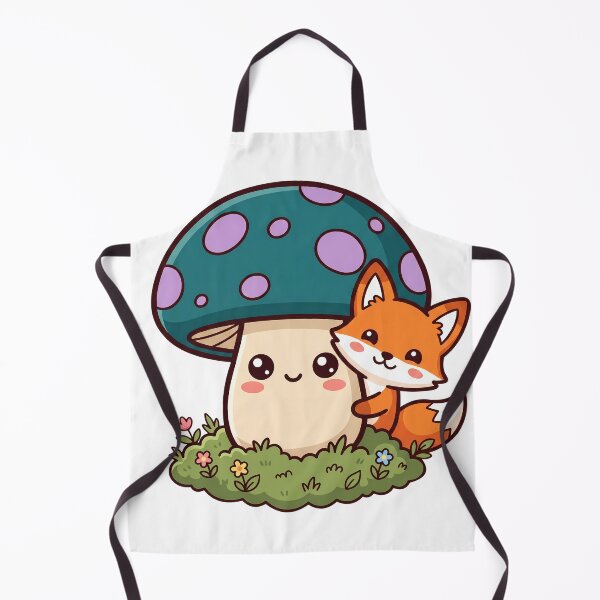 Item preview, Cute Fox and Mushroom, Whimsical Woodland Animal Illustration designed and sold by WrenAndWhimsy.