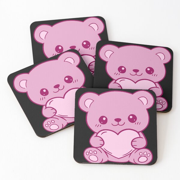 Item preview, Cute Kawaii Pink Teddy Bear designed and sold by Phyllya Design.