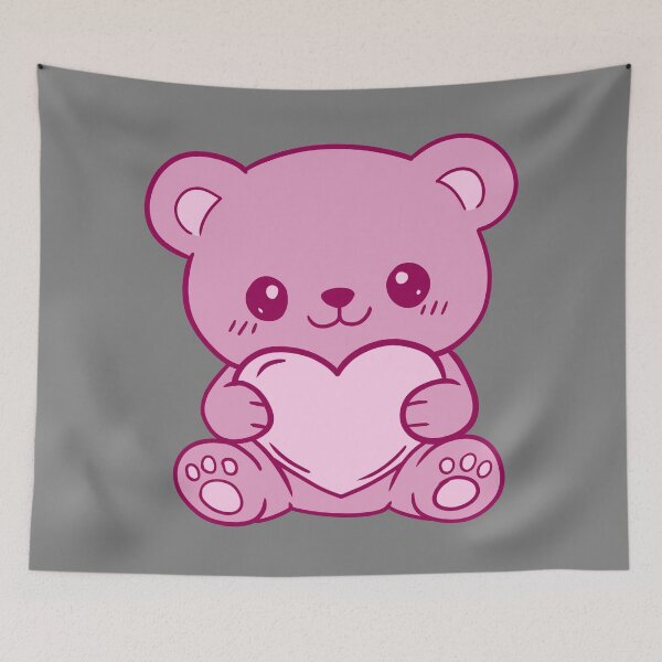 Item preview, Cute Kawaii Pink Teddy Bear designed and sold by Phyllya Design.