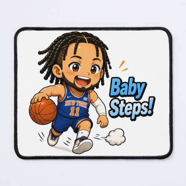 Item preview, Jalen Brunson chibi cute - Baby steps! designed and sold by SechainMailo.