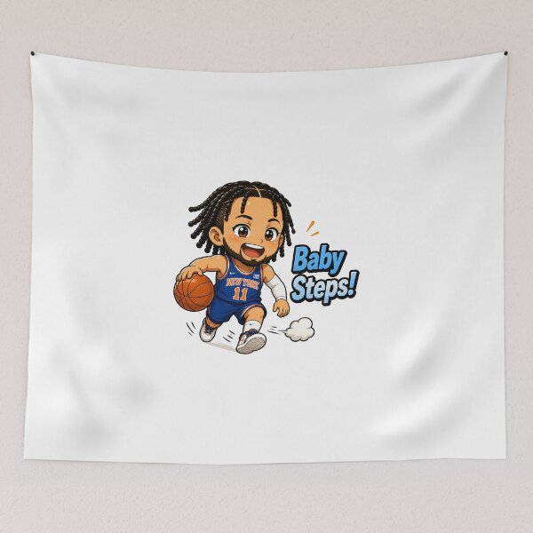 Item preview, Jalen Brunson chibi cute - Baby steps! designed and sold by SechainMailo.