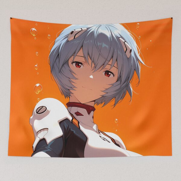 Item preview, Rei Ayanami Neon Genesis Evangelion Orange Glow Reaching Forward designed and sold by Williamhallano.