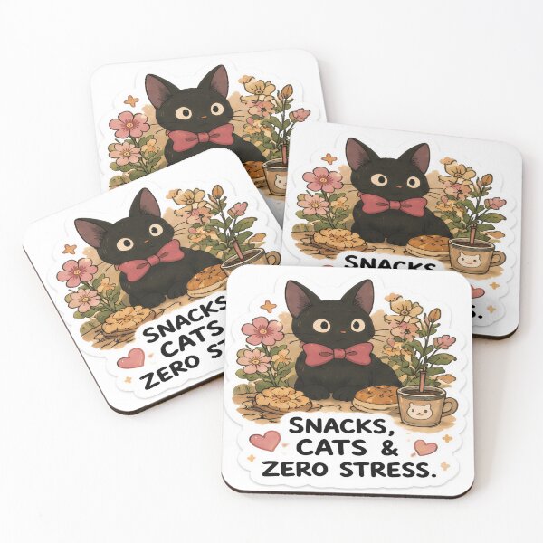 Item preview, Snacks, Cats & Zero Stress Sticker designed and sold by echoartstd.