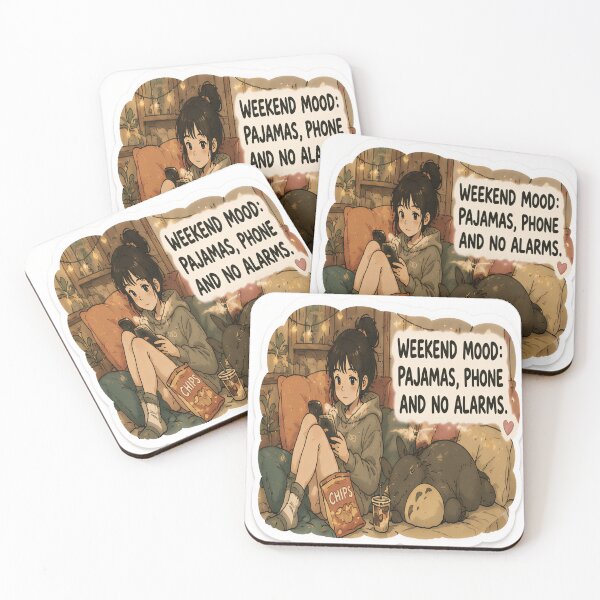 Item preview, Weekend Mode: Pajamas, Phone & No Alarms Sticker designed and sold by echoartstd.