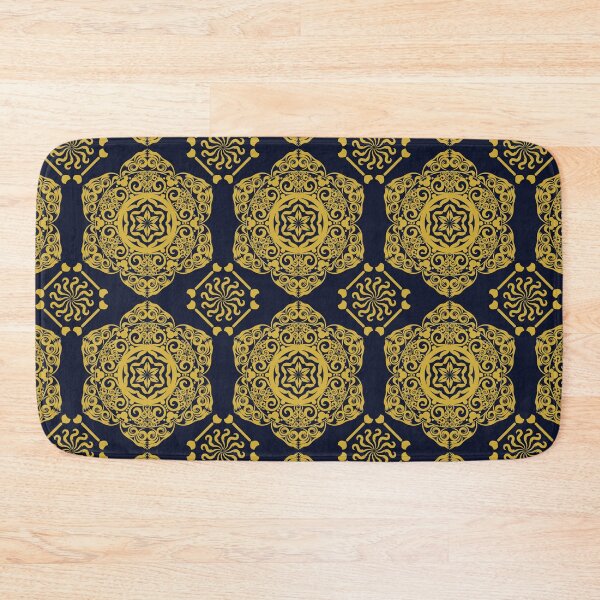 Item preview, Luxury Gold Mandala Navy Blue Baroque Seamless Ornament Patter designed and sold by ThiagoSDantas.