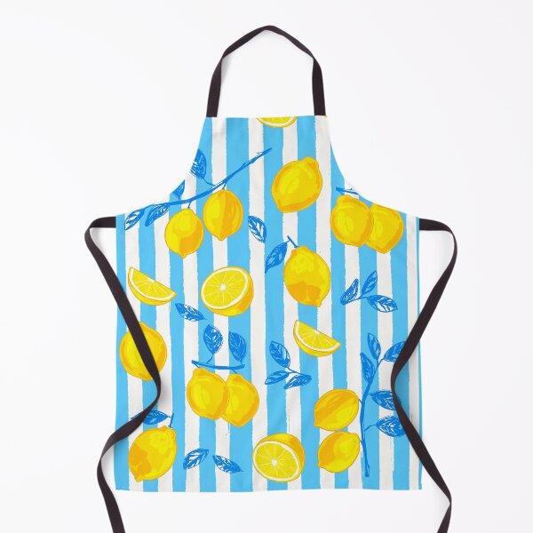 Item preview, Italian Summer Lemons Pattern Coastal Mediterranean Illustration designed and sold by MaiZephyr.