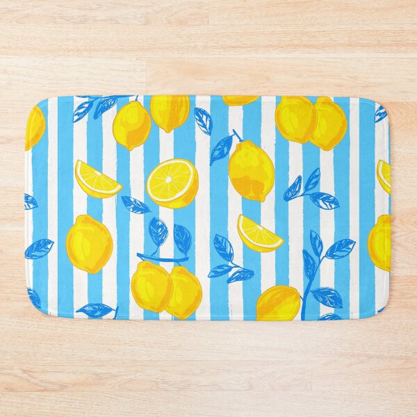 Item preview, Italian Summer Lemons Pattern Coastal Mediterranean Illustration designed and sold by MaiZephyr.