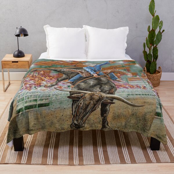 Item preview, Longhorn Bull Rider Rodeo Arena Power Sport Western Art designed and sold by oz10.