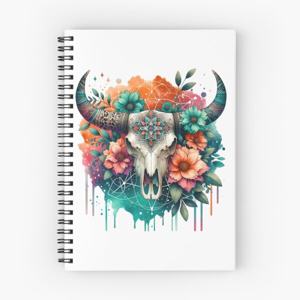 Item preview, Decorated bull skull  designed and sold by WildHeart07.