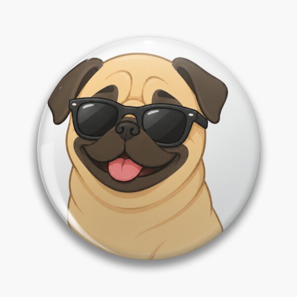 Item preview, Relaxed pug wearing sunglasses designed and sold by AleePadZ.