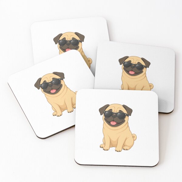 Item preview, Relaxed pug wearing sunglasses designed and sold by AleePadZ.