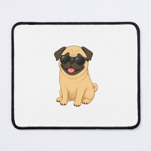 Item preview, Relaxed pug wearing sunglasses designed and sold by AleePadZ.