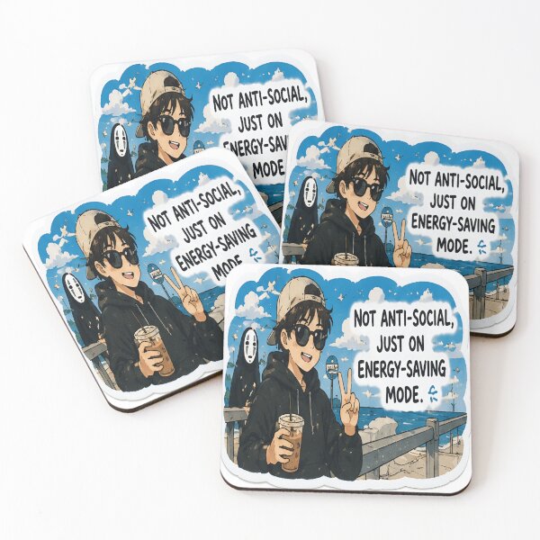 Item preview, Not anti-social just on Energy Saving Mode Sticker designed and sold by echoartstd.