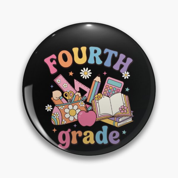 Item preview, Retro 4th Grade Back to School Kids Supplies designed and sold by KroghDs.
