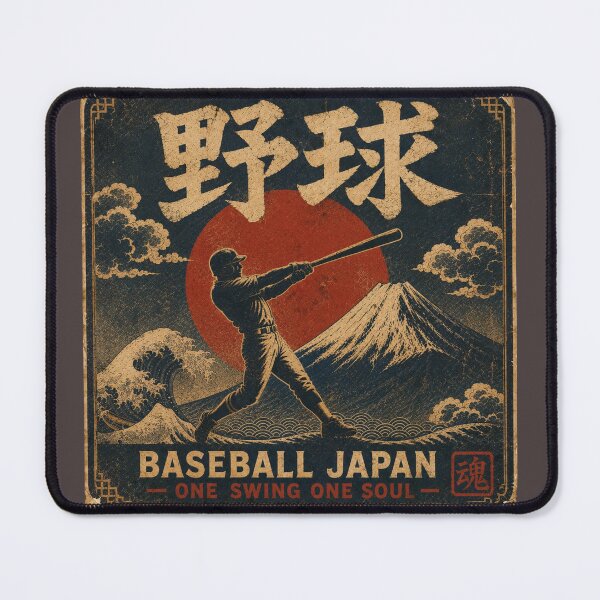 Item preview, Baseball Japan One Swing One Soul Vintage Japanese Poster Sticker T-Shirt Art designed and sold by Locker39.