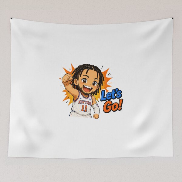 Item preview, Jalen Brunson chibi cute - Let's Go! designed and sold by SechainMailo.