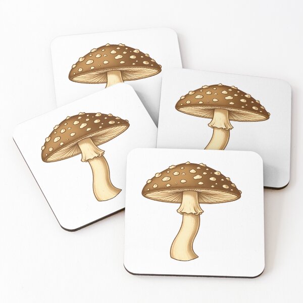 Item preview, Wild Mushroom Vintage Illustration, Sepia Toadstool Art designed and sold by WrenAndWhimsy.