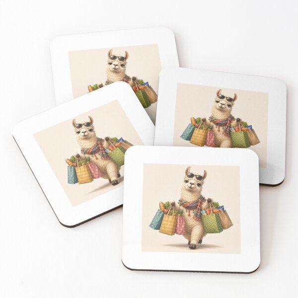 Item preview, Grocery Day Chaos Cute Llama Sticker designed and sold by QuirkNest Studio .