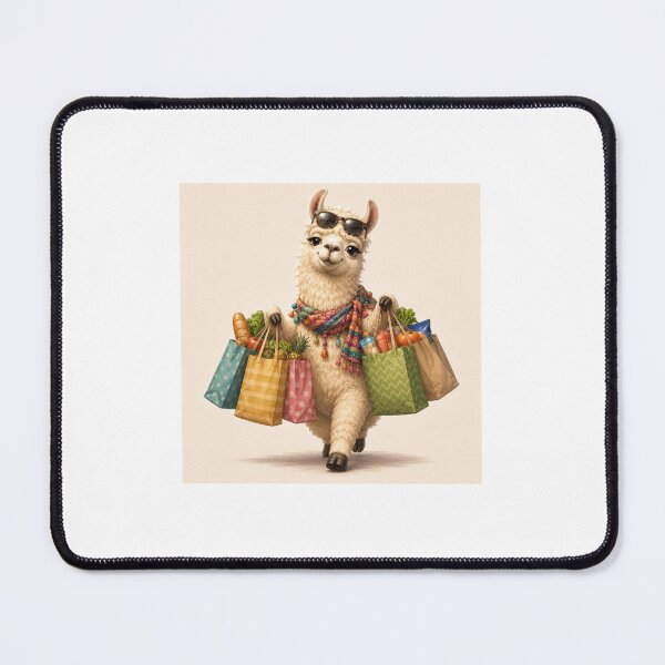 Item preview, Grocery Day Chaos Cute Llama Sticker designed and sold by QuirkNest Studio .