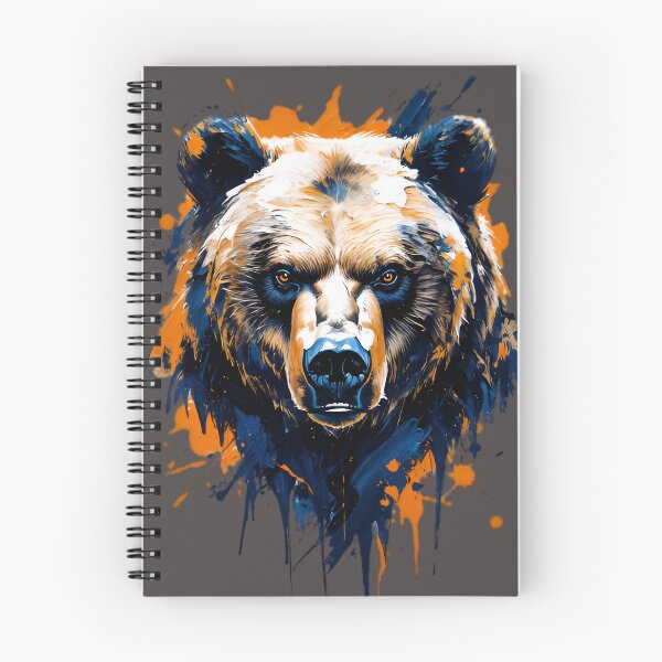 Item preview, Fierce Grizzly Bear - Bold Expressionist Splatter Art Portrait designed and sold by Structure-Blue.