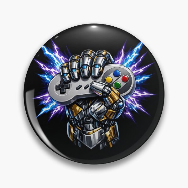 Item preview, Mechanical Hand Classic Gamepad — Cyberpunk Gaming Art for Bold Gamers designed and sold by ArtoryWorks.