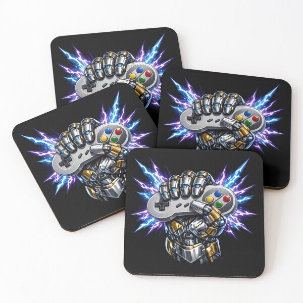 Item preview, Mechanical Hand Classic Gamepad — Cyberpunk Gaming Art for Bold Gamers designed and sold by ArtoryWorks.