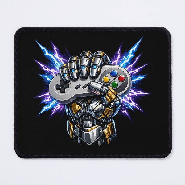 Item preview, Mechanical Hand Classic Gamepad — Cyberpunk Gaming Art for Bold Gamers designed and sold by ArtoryWorks.