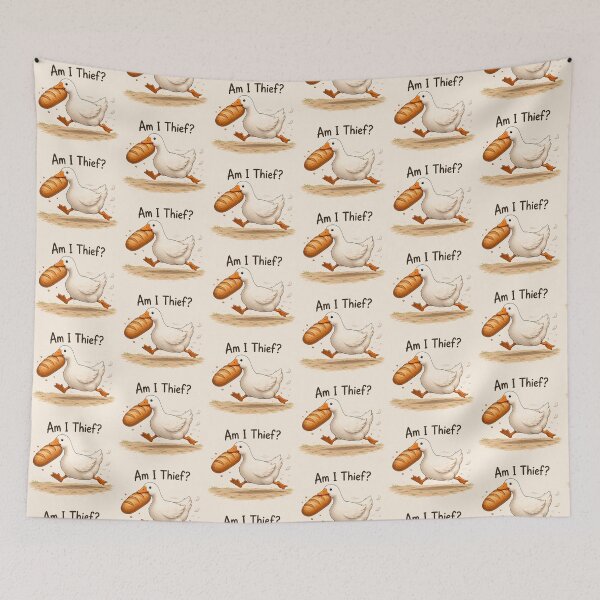 Item preview, Am I Thief? Funny Goose Sticker designed and sold by QuirkNest Studio .