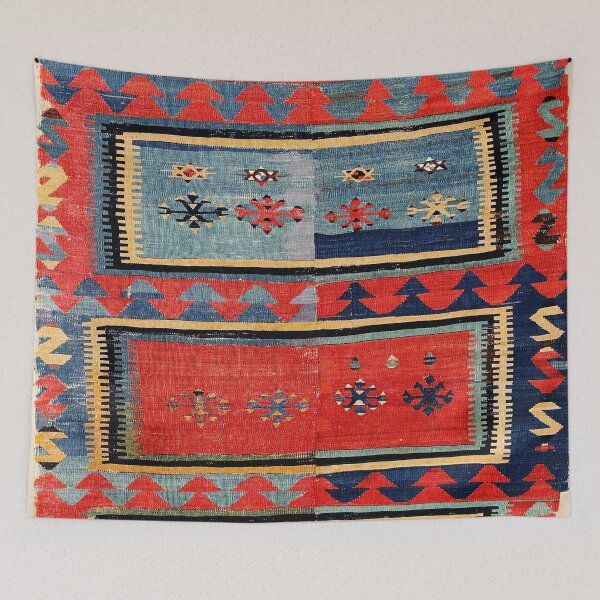 Item preview, Sivas  Antique Cappadocian Turkish Kilim Print designed and sold by Vicky Brago-Mitchell®.