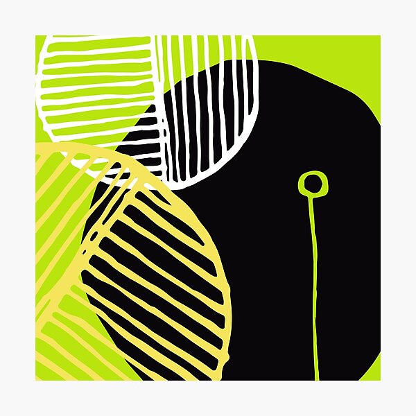 Item preview, Mid-Century Modern 1950's Lime, Yellow, Black Abstract Designs designed and sold by DEC02.