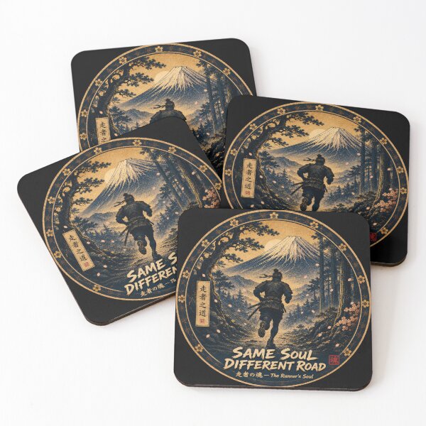 Item preview, Samurai Trail Runner Art, Japanese Running Motivation, Mount Fuji Runner Gift designed and sold by Locker39.