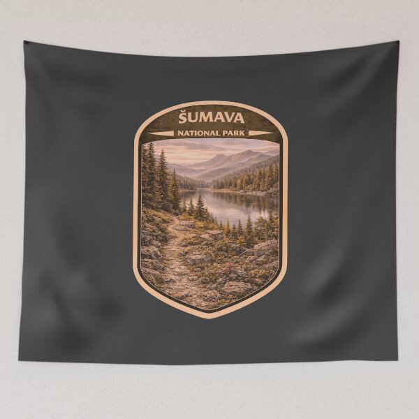Item preview, Vintage Czechia National Park Travel Print: Šumava  designed and sold by PinUpPizzazz.