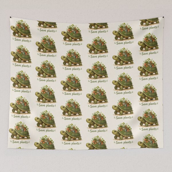 Item preview, Save Plants Cute Turtle Sticker designed and sold by QuirkNest Studio .