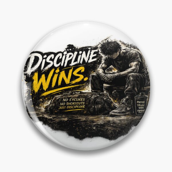 Item preview, Discipline Wins – Original Street Art Sticker designed and sold by Genzfirevibes.