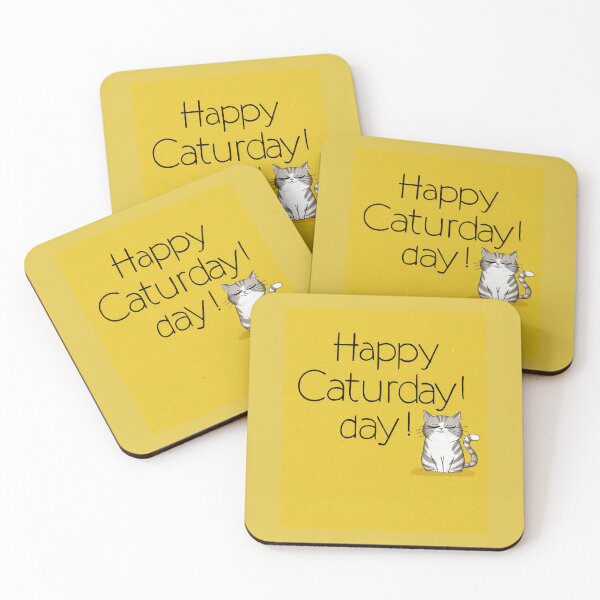 Item preview, Happy Caturday Cute Striped Cat Weekend Feline designed and sold by Flirt-Teez.