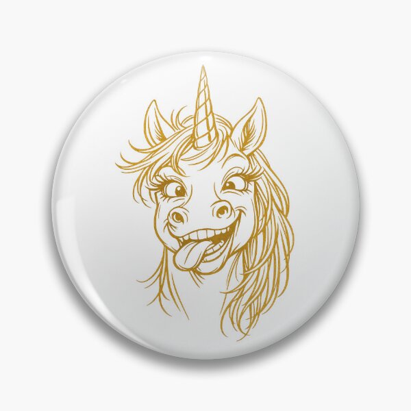 Item preview, Minimalist Goofy Unicorn Line Art designed and sold by KungPowUnicorn.
