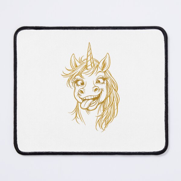 Item preview, Minimalist Goofy Unicorn Line Art designed and sold by KungPowUnicorn.