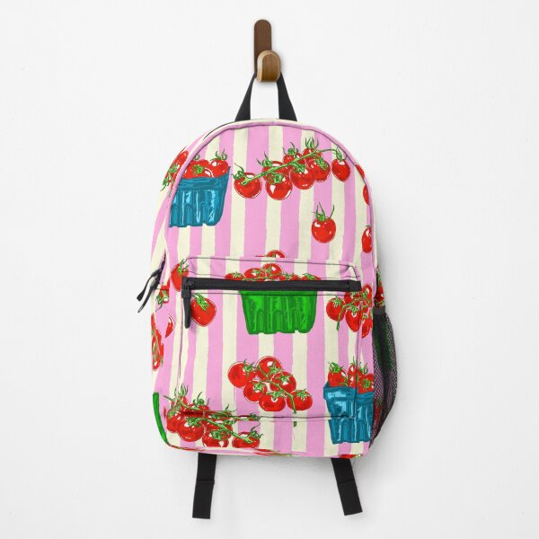Item preview, Cherry Tomatoes Euro Summer Aesthetic Stripes Illustration designed and sold by MaiZephyr.