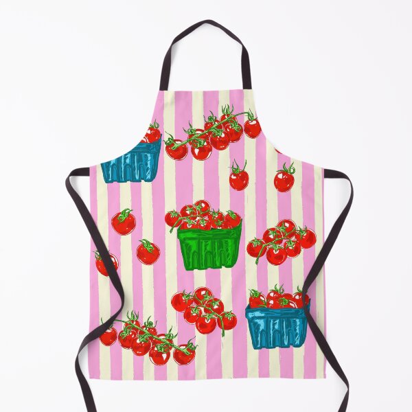 Item preview, Cherry Tomatoes Euro Summer Aesthetic Stripes Illustration designed and sold by MaiZephyr.