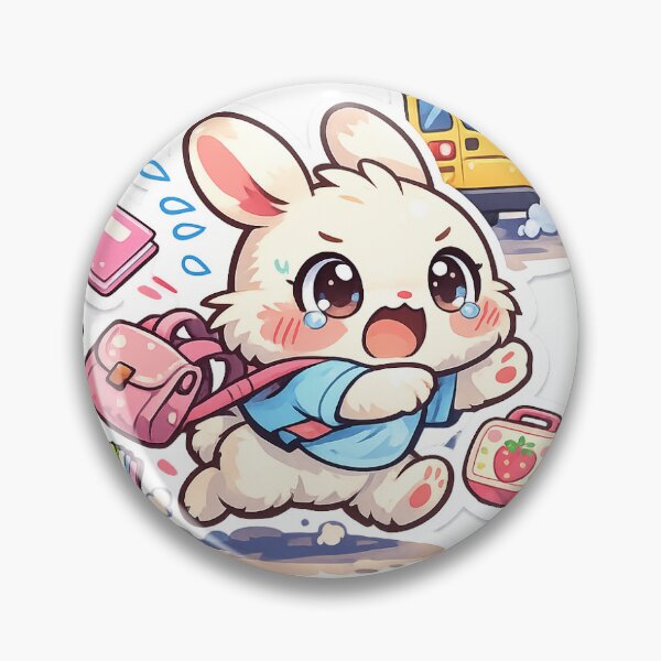 Item preview, Running Bunny Sticker Kawaii Back to School Aesthetic for Students & School Life designed and sold by CutePrintCorner.