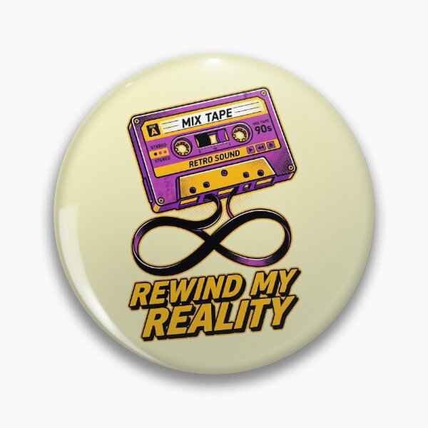Item preview, Rewind My Reality 90s Nostalgia Retro Music Vintage Audio designed and sold by SplashTastic.