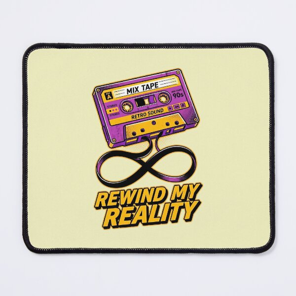 Item preview, Rewind My Reality 90s Nostalgia Retro Music Vintage Audio designed and sold by SplashTastic.