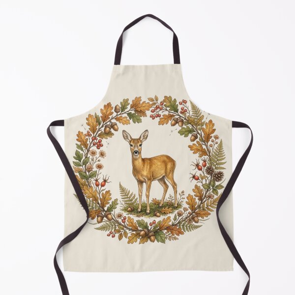 Item preview, Deer Autumn Botanical Cottagecore Watercolor Art designed and sold by CalmCapy Co.